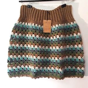 Handmade Crochet Granny Stripe Skirt size large
